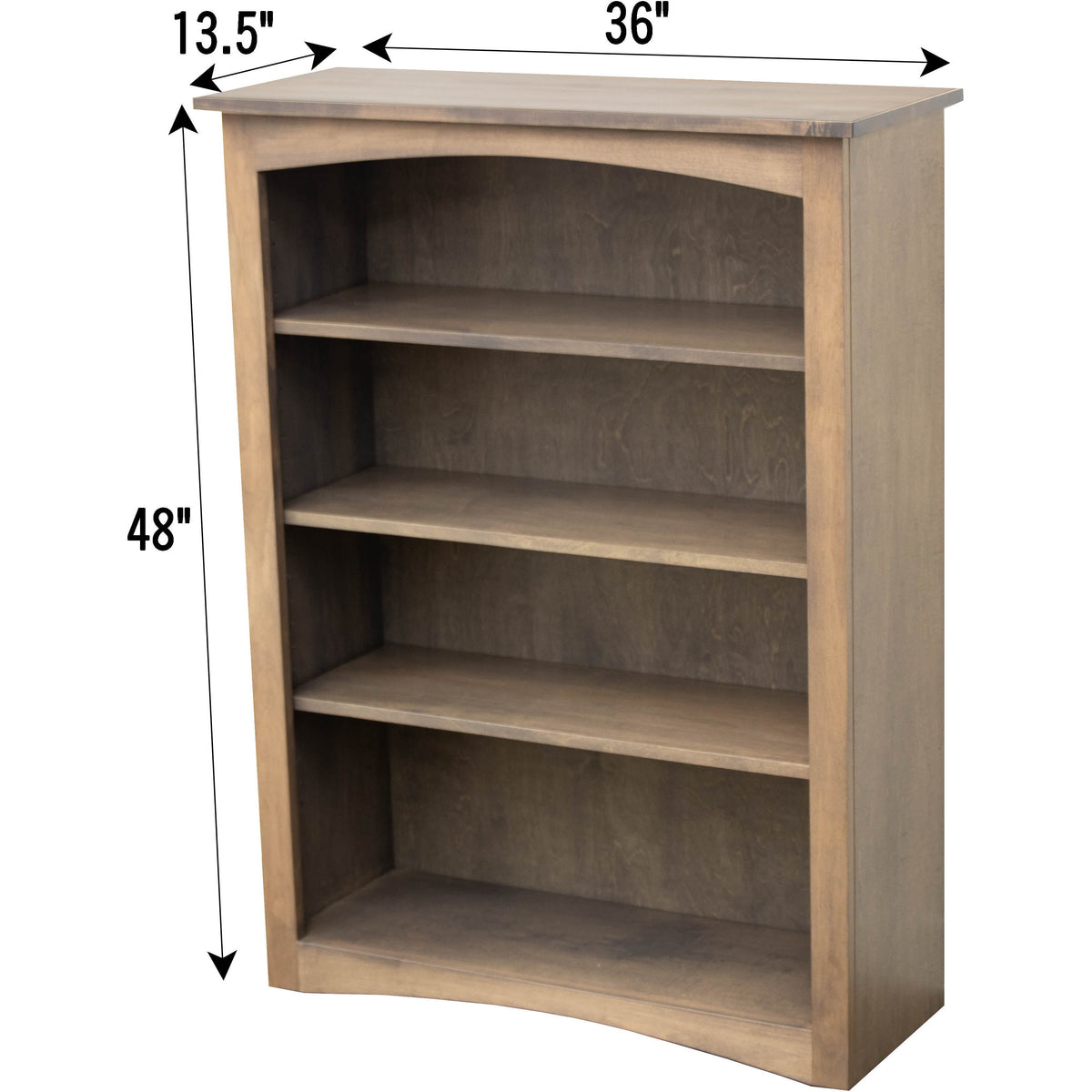 Seattle Solid Maple Wood 48" Bookcase | DB