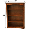 Seattle Solid Oak Wood 48" Bookcase | MC