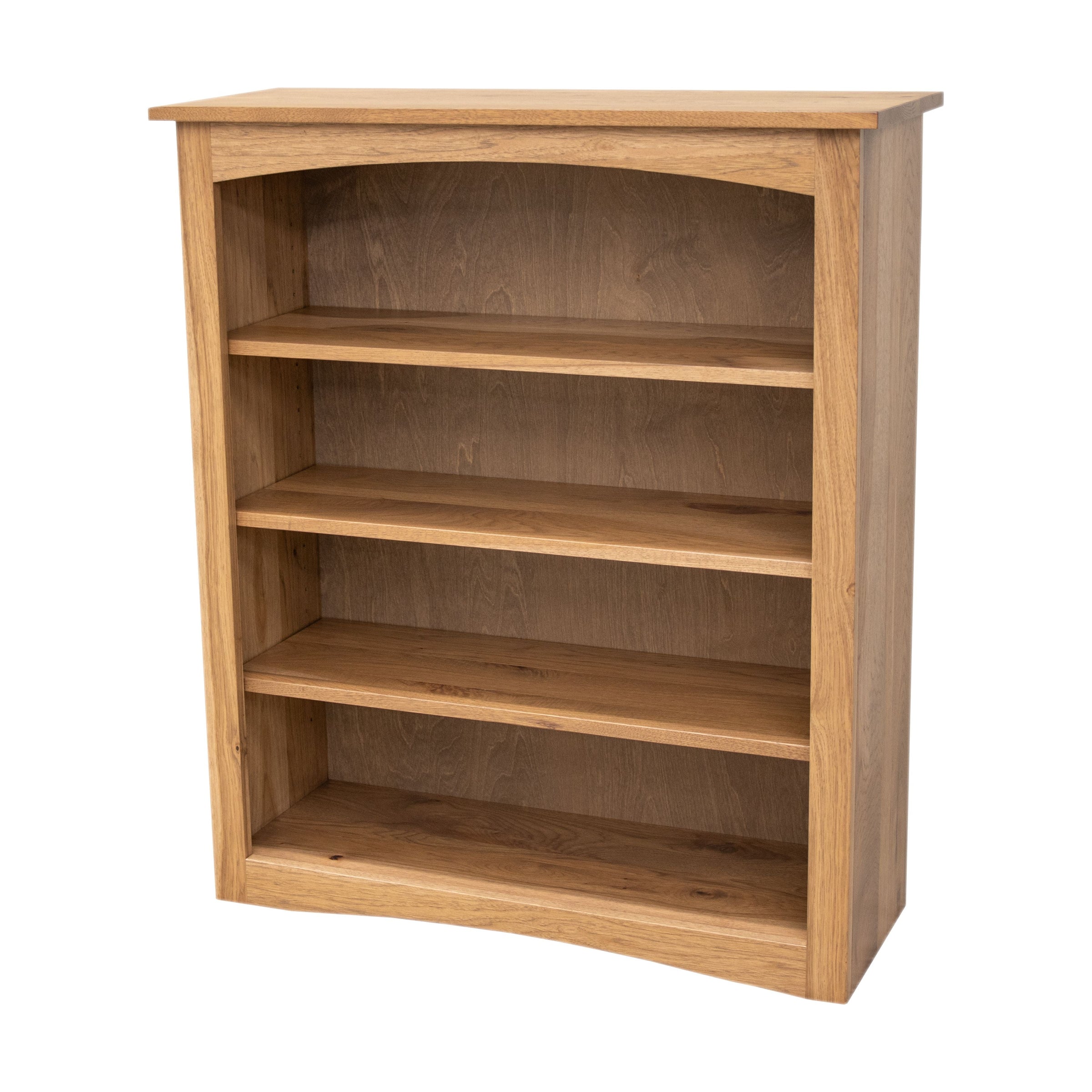 Straight Seattle Solid Hickory Wood 48" Bookcase | WB