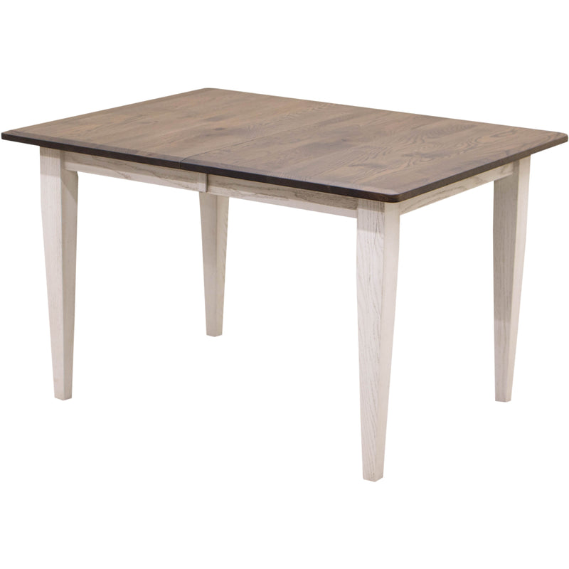 Yoder's Small Extending Kitchen Table in White and Oak | O-GW&RWO-SB
