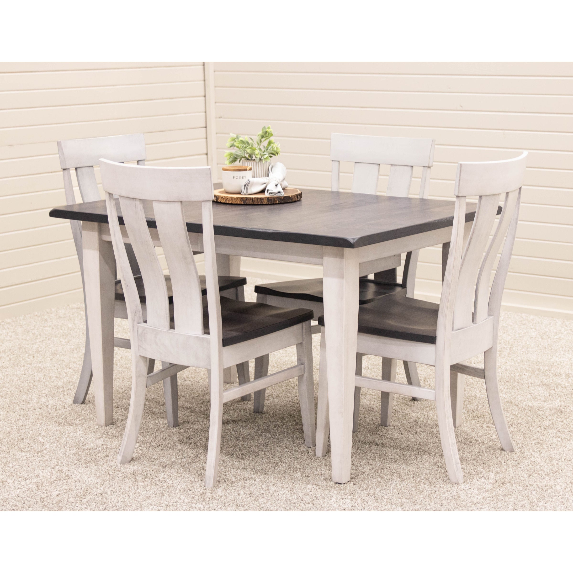 Yoder's Shaker White & Wood Small Rectangle Kitchen Table | M-AV&GS