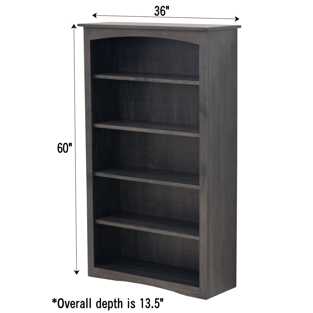 Seattle Solid Maple Wood 60" Bookcase | DK