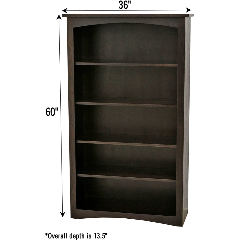 Seattle Solid Oak Wood 60" Bookcase | EB
