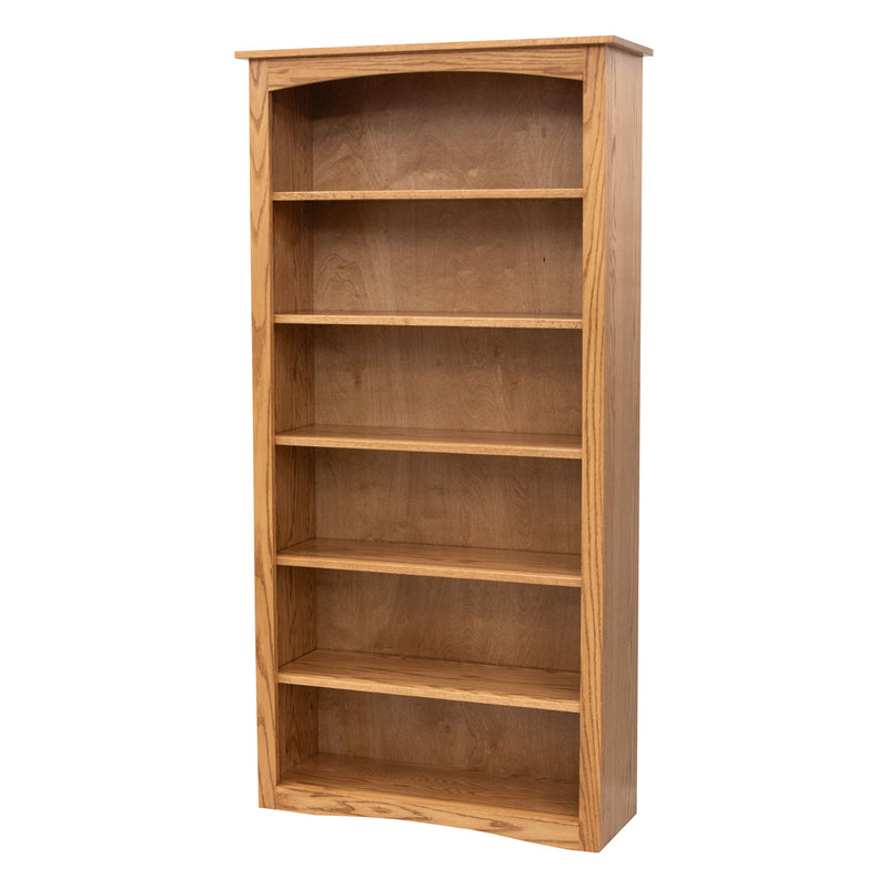 Seattle Solid Oak Wood 72" Bookcase | S-14