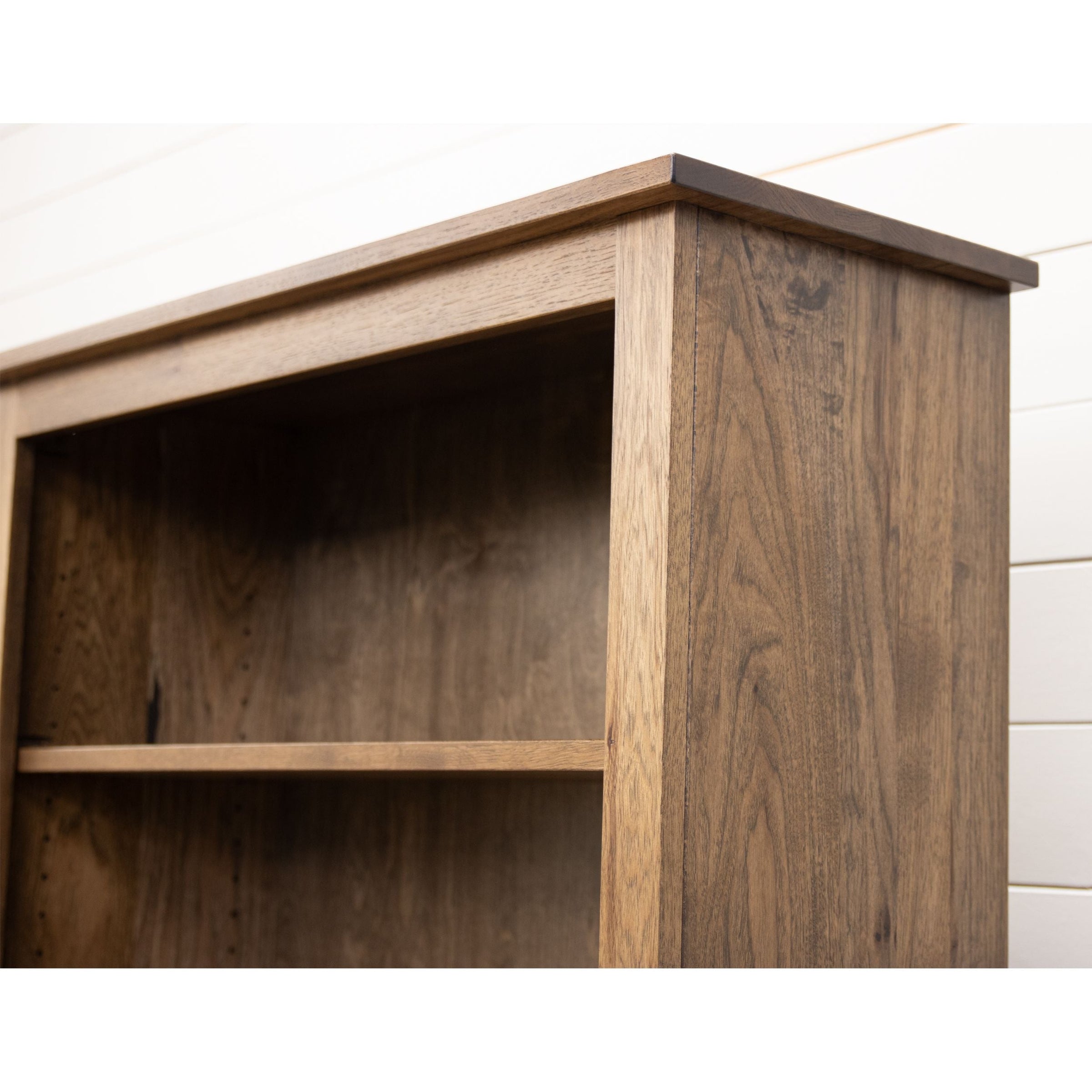 Straight Seattle Solid Hickory Wood 72" Bookcase | CO
