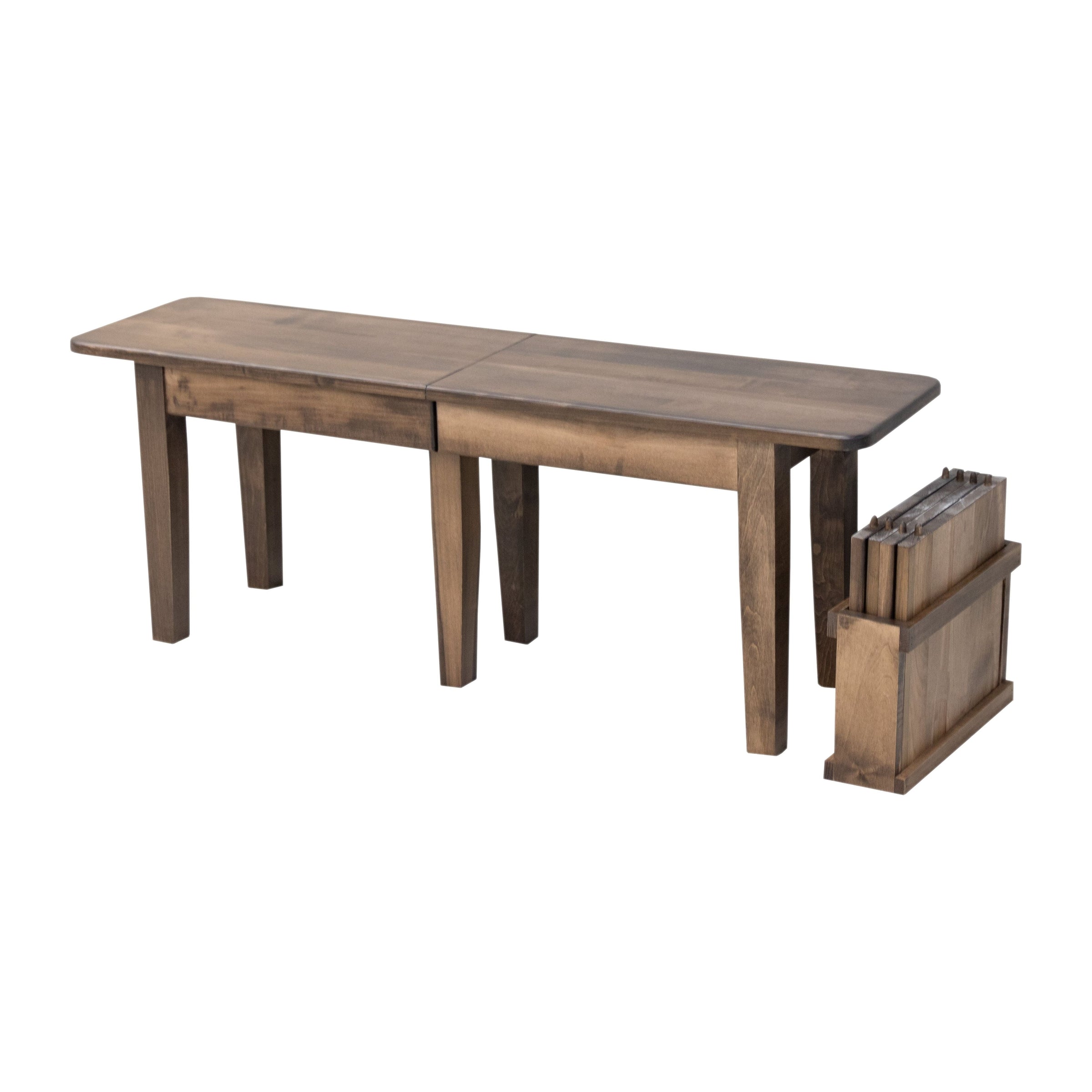 Seattle Shaker Maple Wood Expandable Dining Bench | CO