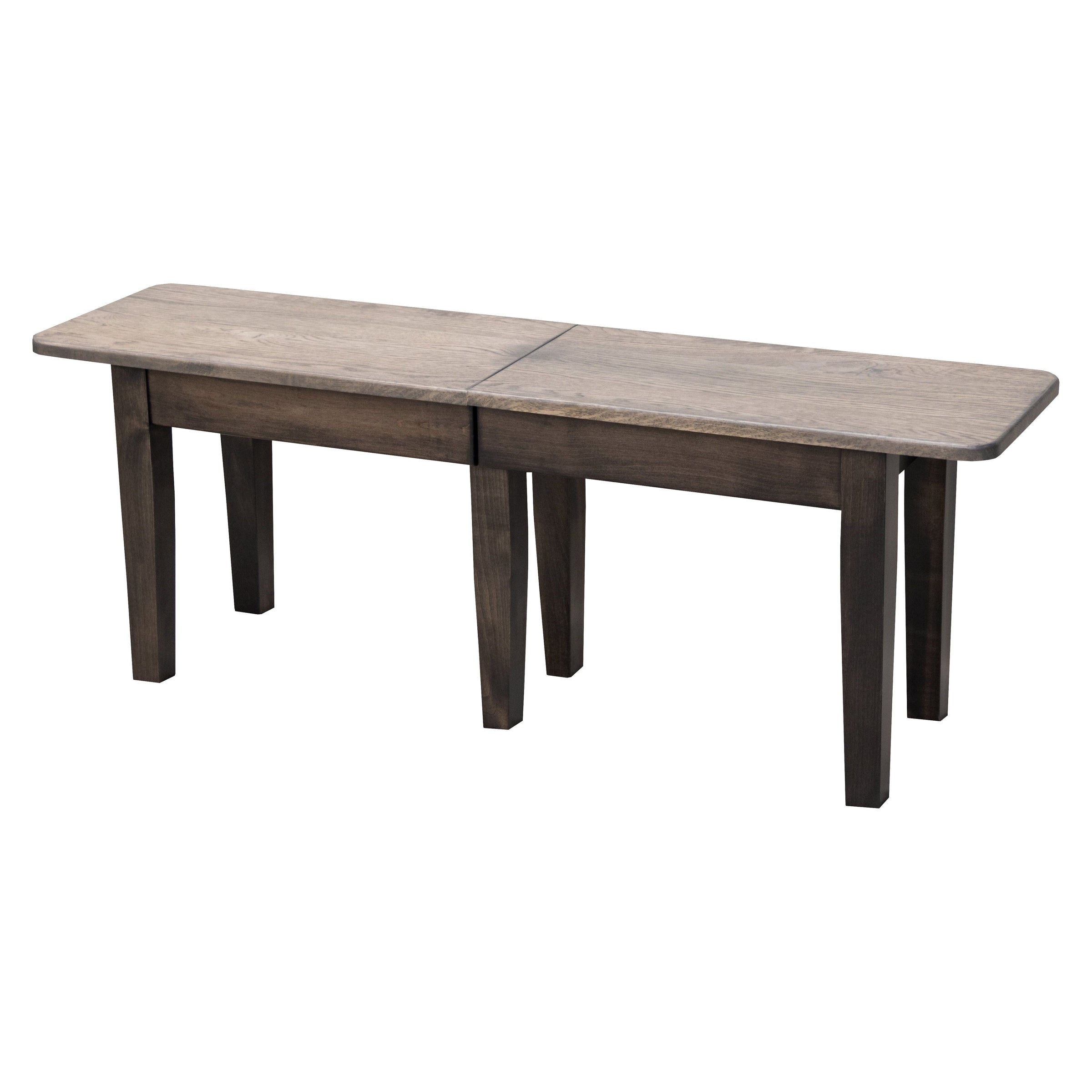 Seattle Shaker Black & Wood Wood Expandable Dining Bench | M-DK&RWO-GRB