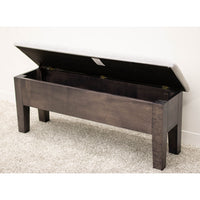 48" Amish Classic Heavy Leg Bench with Storage