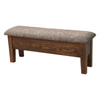 48" Amish Classic Heavy Leg Bench with Storage