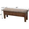 48" Amish Classic Heavy Leg Bench with Storage