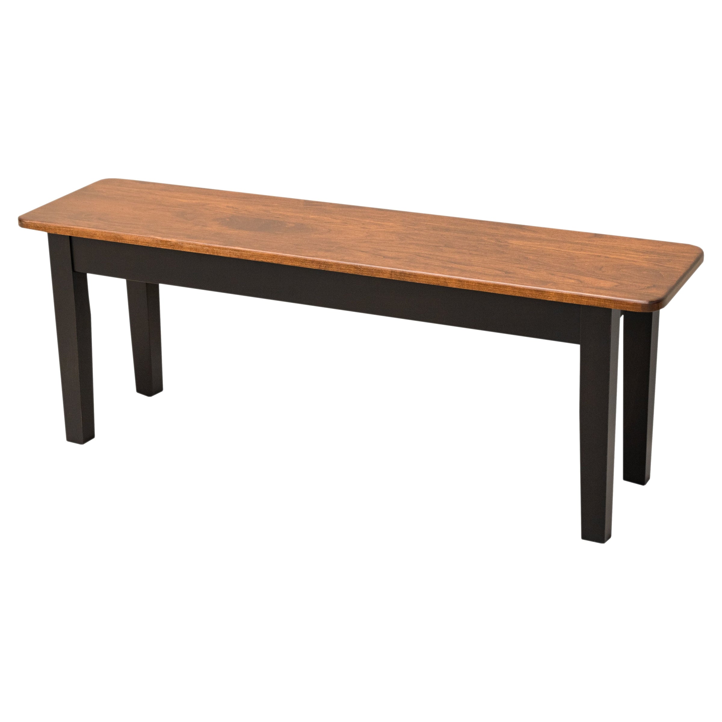 Seattle Shaker Black & Wood Dining Bench | M-EB&C-MC