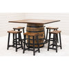 Rectangle Whiskey Personalized Rustic Quarter Sawn White Oak Wood Single Barrel Pub Table | GB