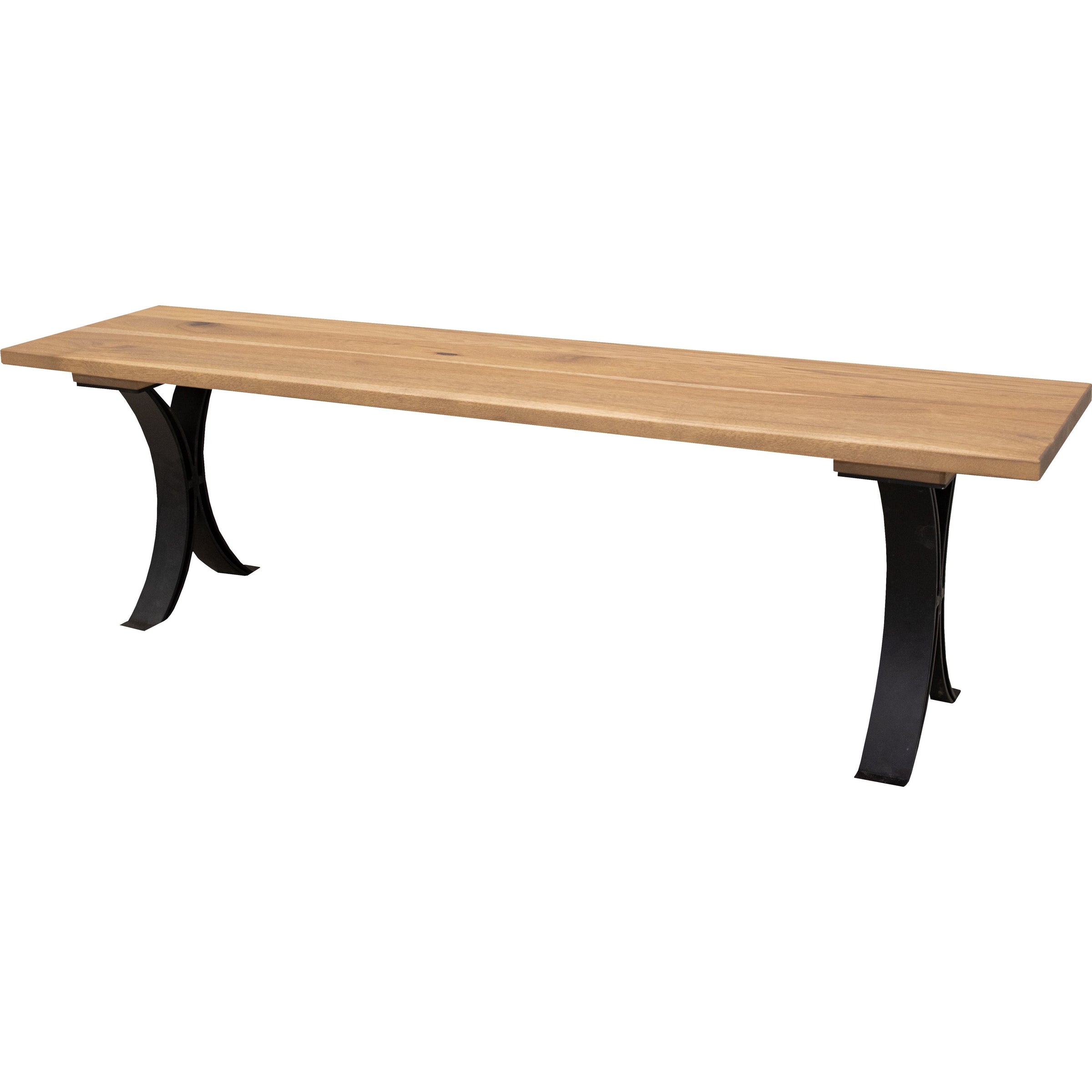 Ellipse Hickory Wood Dining Bench | WB