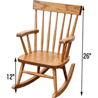Child's Amish Maple Wood Comb Back Rocker | DS