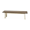 Farmhouse White & Wood Dining Bench | M-CS&DCD