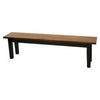 Hearty Shaker Leg Black & Wood Dining Bench | M-EB&C-MC