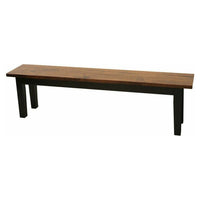 Hearty Shaker Leg Black & Wood Dining Bench | M-EB&C-MC