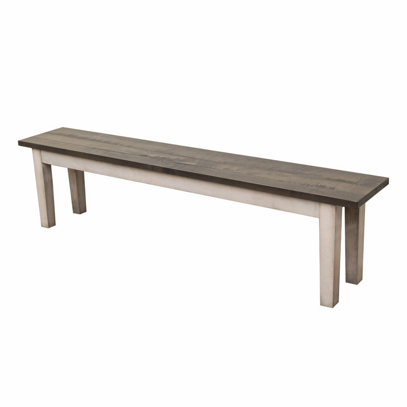 Hearty Shaker Leg White & Wood Dining Bench | M-AV&GS