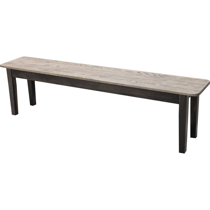 Hearty Shaker Leg Black & Wood Dining Bench | M-DK&RWO-GRB