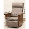Amish Mission Swivel Glider Recliner with Wood Arms