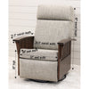 Amish Mission Swivel Glider Recliner with Wood Arms