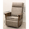 Amish Mission Swivel Glider Recliner with Wood Arms