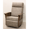 Amish Mission Swivel Glider Recliner with Wood Arms