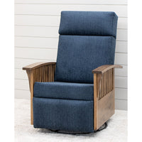 Amish Mission Swivel Glider Recliner with Wood Arms | 6250-K