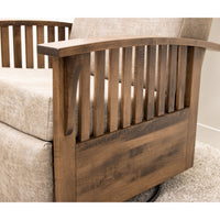 Amish Mission Swivel Glider Recliner with Wood Arms | 1072-B