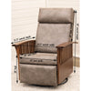 Amish Mission Swivel Glider Recliner with Wood Arms