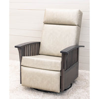 Amish Mission Swivel Glider Recliner with Maple Wood Arms | 4-148