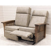 Amish Mission Reclining Loveseat with Wood Arms
