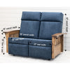 Amish Mission Reclining Loveseat with Wood Arms