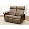 Amish Mission Reclining Loveseat with Wood Arms
