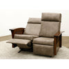 Amish Mission Reclining Loveseat with Wood Arms