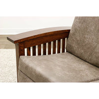 Amish Mission Reclining Loveseat with Wood Arms