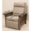 Amish Mission Push Back Recliner with Wood Arms