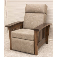Amish Mission Push Back Recliner with Wood Arms | 22-61