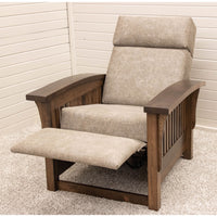 Amish Mission Push Back Recliner with Wood Arms | 22-61