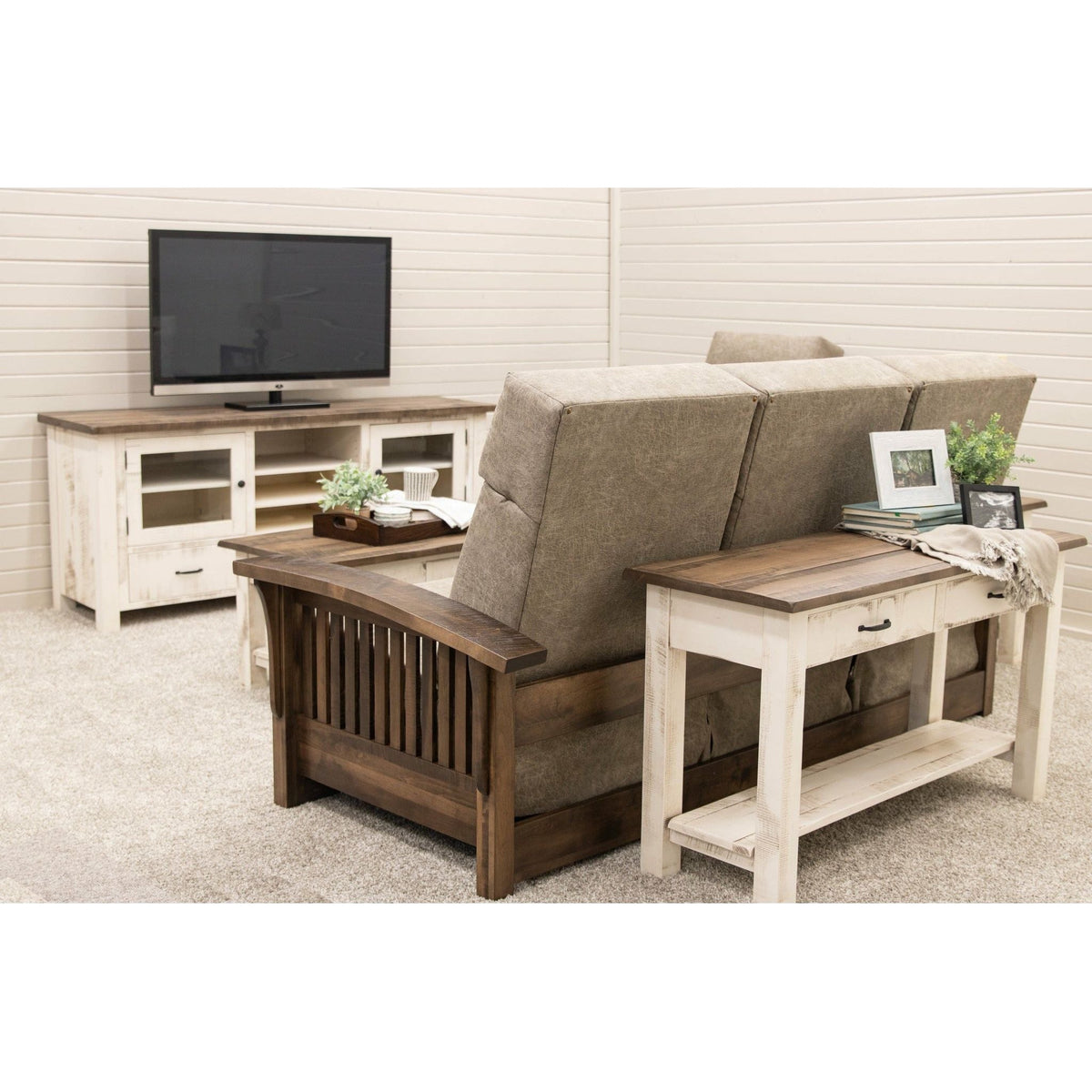 Salt Creek 72" White & Wood TV Console | M-CS&DCD