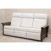 Amish Mission Wallhugger Reclining Sofa with Wood Arms