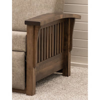 Amish Mission Reclining Loveseat with Wood Arms | 6250-K