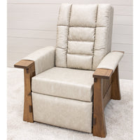 Amish Craftsman Mission Wallhugger Recliner with Wood Arms