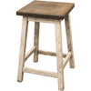 Montgomery 24" White & Wood Bar Stool | M-CS&DCD