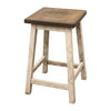 Montgomery 24" White & Wood Bar Stool | M-CS&DCD