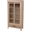 Abigail White Oak Glass Display Curio Cabinet | SW