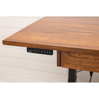 Adjustable Standing Desk with Elm Wood Top | MC