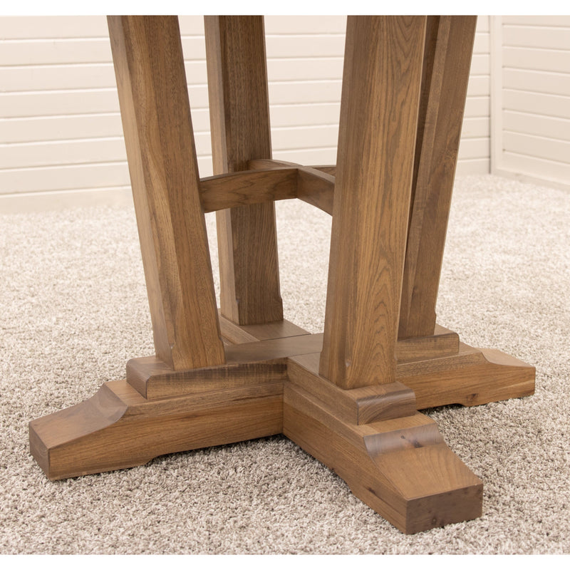 Arvada Round Hickory Wood Extending Counter Height Pub Table | WB