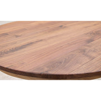 Arvada Round Walnut Wood Extending Counter Height Pub Table | NAT