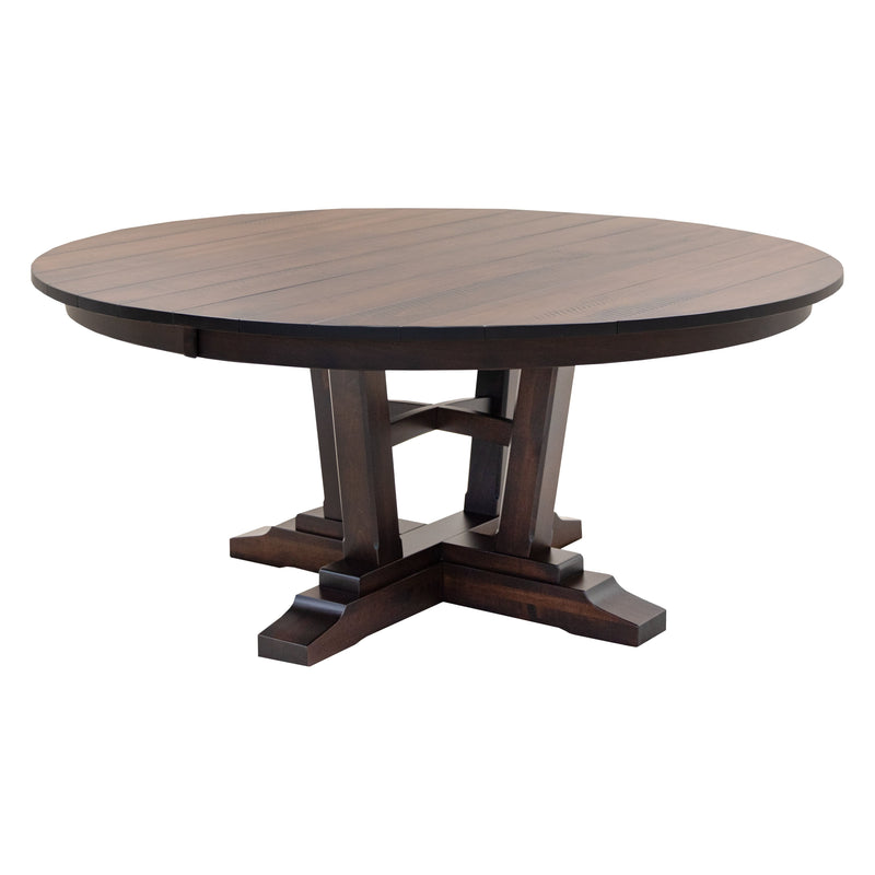 Arvada Maple Wood Large Round Extending Dining Table for 6-10 | RT
